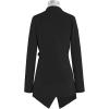 imageCHICWISH Womens Wide Lapel Tie Waist Knit Cardigan Coatigan Light JacketBlackwide Lapel