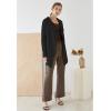 imageCHICWISH Womens Wide Lapel Tie Waist Knit Cardigan Coatigan Light JacketBlackwide Lapel