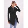 imageCHICWISH Womens Wide Lapel Tie Waist Knit Cardigan Coatigan Light JacketBlackwide Lapel