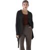 imageCHICWISH Womens Wide Lapel Tie Waist Knit Cardigan Coatigan Light JacketBlackwide Lapel