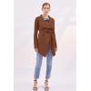 imageCHICWISH Womens Wide Lapel Tie Waist Knit Cardigan Coatigan Light JacketBrownwide Lapel