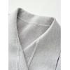 imageCHICWISH Womens Wide Lapel Tie Waist Knit Cardigan Coatigan Light JacketGreywide Lapel