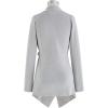 imageCHICWISH Womens Wide Lapel Tie Waist Knit Cardigan Coatigan Light JacketGreywide Lapel