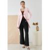 imageCHICWISH Womens Wide Lapel Tie Waist Knit Cardigan Coatigan Light JacketPinkwide Lapel