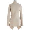 imageCHICWISH Womens Wide Lapel Tie Waist Knit Cardigan Coatigan Light JacketSandwide Lapel