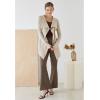imageCHICWISH Womens Wide Lapel Tie Waist Knit Cardigan Coatigan Light JacketSandwide Lapel
