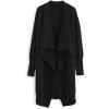 imageCHICWISH Womens Open Front Waterfall Longline Knit Cardigan Coatigan Light JacketBlackwaterfall