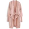 imageCHICWISH Womens Open Front Waterfall Longline Knit Cardigan Coatigan Light JacketPinkwaterfall
