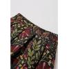 imageCHICWISH Women Daisy Field Pleated Midi Skirt Printed ALine Casual High Waist Swing Flared Vintage Skirts with PocketsBlack