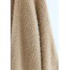 imageCHICWISH Women Fuzzy Open Front Waffle Knit Cardigan Long Lantern Sleeve Oversize Classy Cozy Cardigan Sweater TanPinkBlueTan