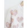 imageCHICWISH Womens Comfy Casual Pink Fuzzy Hearts Knit Sweater Pullover SweatershirtWhitepink Fuzzy Hearts