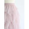 imageCHICWISH Womens CreamPinkDusty BlueBlack Tiered Layered Mesh Ballet Prom Party Tulle Tutu Aline Midi SkirtPink