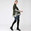 imageCHICWISH Womens MustardBlackCaramelOliveGrey Striped Oversize Soft Knit Cape Sweater PulloverOlive