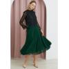 imageCHICWISH Sequins Tulle Skirts Elastic Waist Mesh Midi Holiday Flowy Layered Red SkirtDark Green