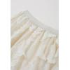 imageCHICWISH Women 3D Butterfly Embroidered Mesh Tulle Midi Skirt High Elastic Waist ALine Fairy SkirtsCream