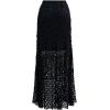 imageCHICWISH Women Bohemian Cutwork Crochet Maxi Skirt Hollow Out High Elastic Waist Summer Vacation Beach Long SkirtsBlack