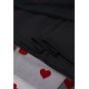 imageCHICWISH Women Valentines 3D Red Heart Print Mesh Tulle Midi Skirt Elastic High Waist ALine Cute Flowy Holiday SkirtBlack