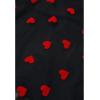 imageCHICWISH Women Valentines 3D Red Heart Print Mesh Tulle Midi Skirt Elastic High Waist ALine Cute Flowy Holiday SkirtBlack