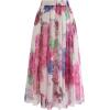 imageCHICWISH Womens Dancing in Flowers DoubleLayered Mesh Tulle SkirtPink