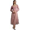 imageCHICWISH Womens GreyMint DotsPurpleRouge Pink Tiered Layered Mesh Ballet Prom Party Tulle Tutu Aline Maxi SkirtPinkmidi