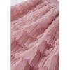 imageCHICWISH Womens GreyMint DotsPurpleRouge Pink Tiered Layered Mesh Ballet Prom Party Tulle Tutu Aline Maxi SkirtPinkmidi