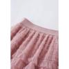 imageCHICWISH Womens GreyMint DotsPurpleRouge Pink Tiered Layered Mesh Ballet Prom Party Tulle Tutu Aline Maxi SkirtPinkmidi