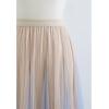 imageCHICWISH Womens LilacCreamGreyPinkBlack Layered Mesh Ballet Prom Party Tulle Tutu ALine Maxi SkirtApricot Color Block