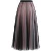 imageCHICWISH Womens LilacCreamGreyPinkBlack Layered Mesh Ballet Prom Party Tulle Tutu ALine Maxi SkirtBlack Pink