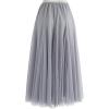 imageCHICWISH Womens LilacCreamGreyPinkBlack Layered Mesh Ballet Prom Party Tulle Tutu ALine Maxi SkirtGrey