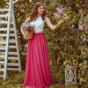 imageCHICWISH Womens Timeless Favorite Chiffon Maxi Prom Party SkirtMagenta