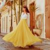 imageCHICWISH Womens Timeless Favorite Chiffon Maxi Prom Party SkirtMustard Yellow