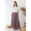 imageCHICWISH Womens Timeless Favorite Chiffon Maxi Prom Party SkirtTaupe