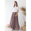 imageCHICWISH Womens Timeless Favorite Chiffon Maxi Prom Party SkirtTaupe