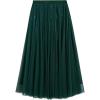 imageCHICWISH Sequins Tulle Skirts Elastic Waist Mesh Midi Holiday Flowy Layered Red SkirtDark Green
