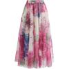 imageCHICWISH Womens Dancing in Flowers DoubleLayered Mesh Tulle SkirtPink
