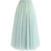 imageCHICWISH Womens LilacCreamGreyPinkBlack Layered Mesh Ballet Prom Party Tulle Tutu ALine Maxi SkirtMint