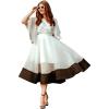 imageCHICWISH Womens Swing in The Breeze Black and White Organza Midi Prom Party SkirtWhite