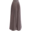 imageCHICWISH Womens Timeless Favorite Chiffon Maxi Prom Party SkirtTaupe