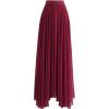 imageCHICWISH Womens Timeless Favorite Chiffon Maxi Prom Party SkirtWine