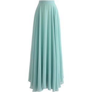 imageCHICWISH Womens Timeless Favorite Chiffon Maxi Prom Party SkirtMint