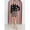 imageCHICWISH Women Wool Plaid Mini Skirt High Waisted Pencil Skirts Short Tight Bodycon Skirt with Golden ButtonsGreen