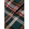 imageCHICWISH Women Wool Plaid Mini Skirt High Waisted Pencil Skirts Short Tight Bodycon Skirt with Golden ButtonsGreen
