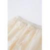 imageCHICWISH Womens 3D Mesh Flower Embroidered Tulle Midi SkirtLight Yellow3d Mesh Flower
