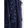 imageCHICWISH Womens 3D Mesh Flower Embroidered Tulle Midi SkirtNavy3d Mesh Flower