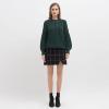 imageCHICWISH Womens Brown CheckBlackWhite Grid WoolBlend Mini Bud SkirtMini Skirtblack Grid