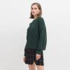 imageCHICWISH Womens Brown CheckBlackWhite Grid WoolBlend Mini Bud SkirtMini Skirtblack Grid