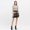 imageCHICWISH Womens Brown CheckBlackWhite Grid WoolBlend Mini Bud SkirtMini Skirtbrown