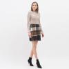 imageCHICWISH Womens Brown CheckBlackWhite Grid WoolBlend Mini Bud SkirtMini Skirtbrown