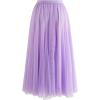 imageCHICWISH Womens Lavender Layered Mesh Ballet Prom Party Tulle Tutu ALine Maxi Skirt