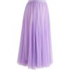 imageCHICWISH Womens Lavender Layered Mesh Ballet Prom Party Tulle Tutu ALine Maxi Skirt